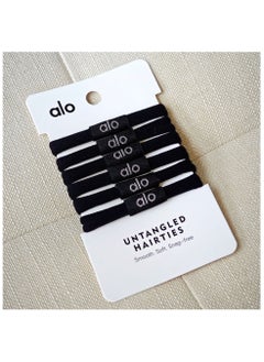 alo Alo Black Hair Ties, 6 Pieces Set  - Image 2