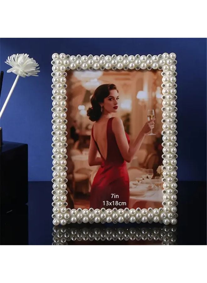Miaocai Vintage Pearl Photo Frame Model X1012 57 Elegant European Minimalist Tabletop Decor Vertical Portrait - Image 5