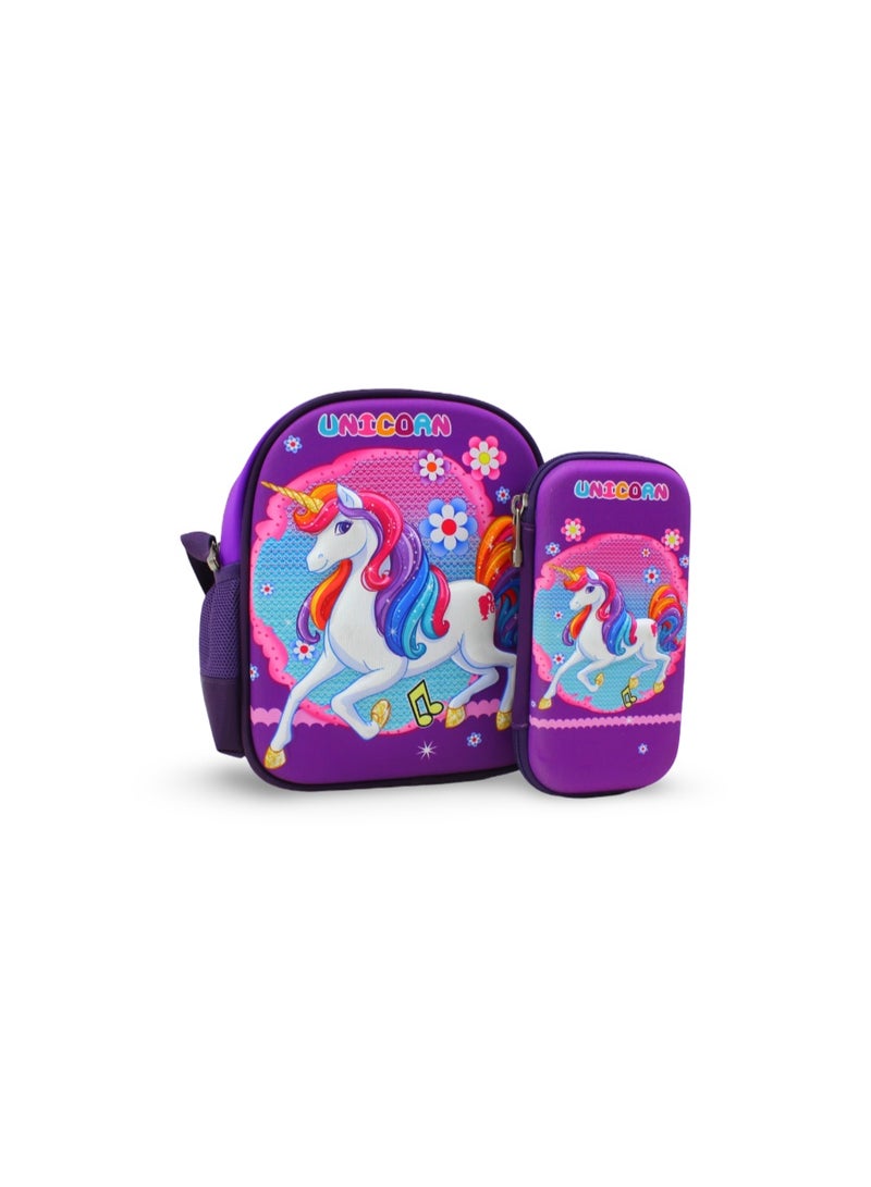BZ Unicorn (Lunch Bag + Pencil Case) – Purple - Image 1