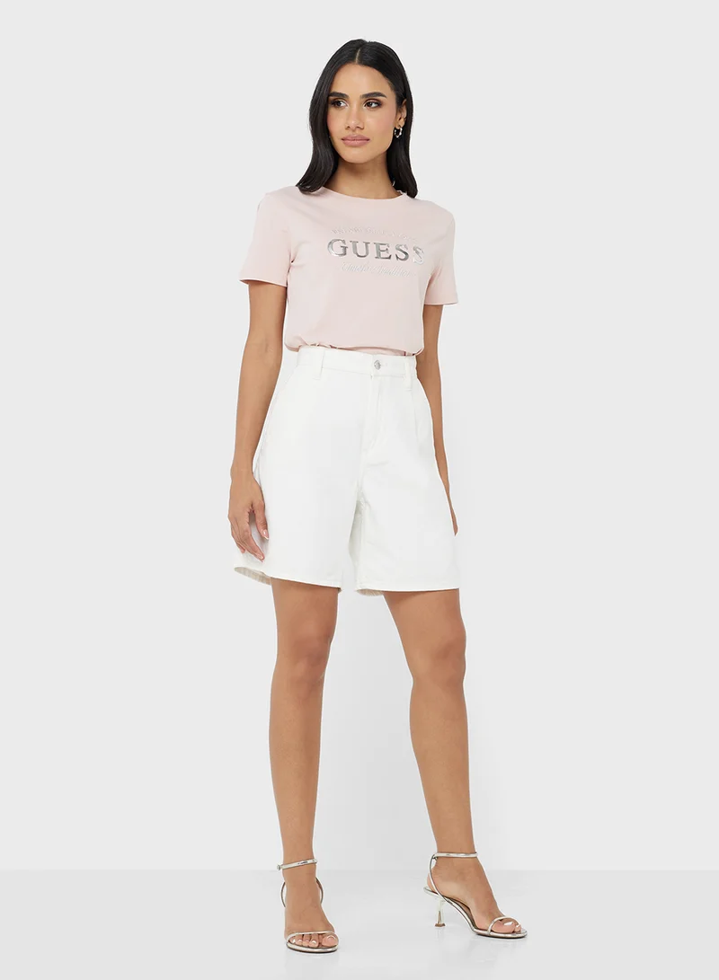 GUESS Nina Short Sleeve  Crew Neck T-Shirt