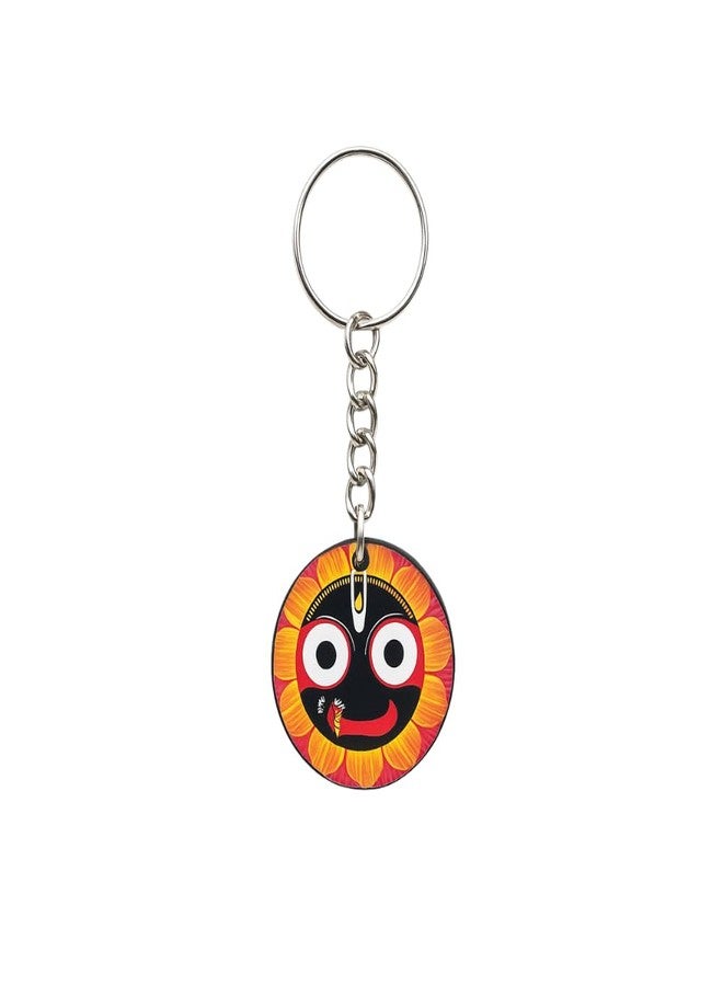 Jagannath Ji Printed Key Chain for Home, Office | Bags Key Rings | Same Back Print | Devotional Key Ring chains (Mix Design, 1) - Image 1