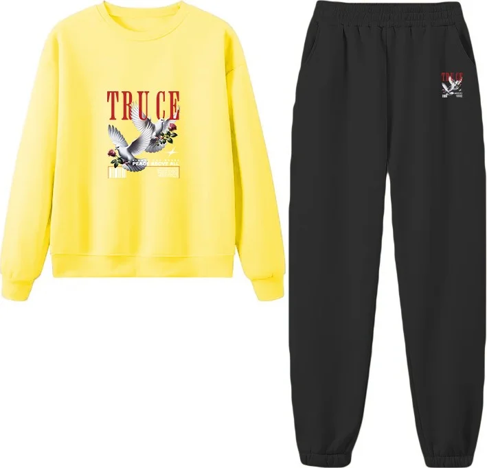 دوغ فش Tracksuit Oversize Dovegraphic Printed Tracksuit Yellow