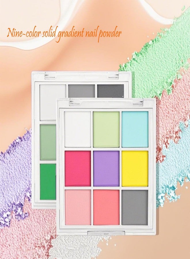 HomTop 9 Color Nail Pigment Powder Set for Vibrant Ombre,Glitter Nail Art DIY Manicure Accessories Kit with Long-Lasting Shades (Color A) - Image 3