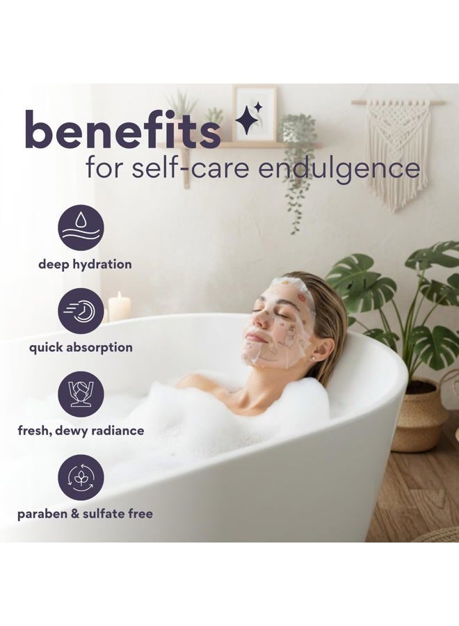 dearcloud x Moomin Clear Jewel Dew Essence Face Mask, Korean Sheet Mask - Allantoin, Niacinamide & Cica (3 Pack) - Image 3