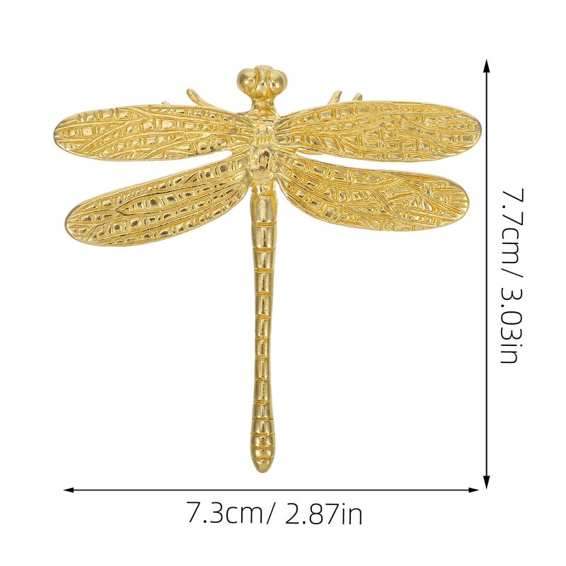 Brass Dragonfly Drawer Pulls Cabinet Handles Animal Shape Knobs For Kitchen Furniture - Image 3