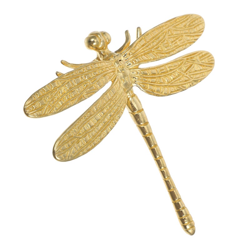 Brass Dragonfly Drawer Pulls Cabinet Handles Animal Shape Knobs For Kitchen Furniture - Image 2