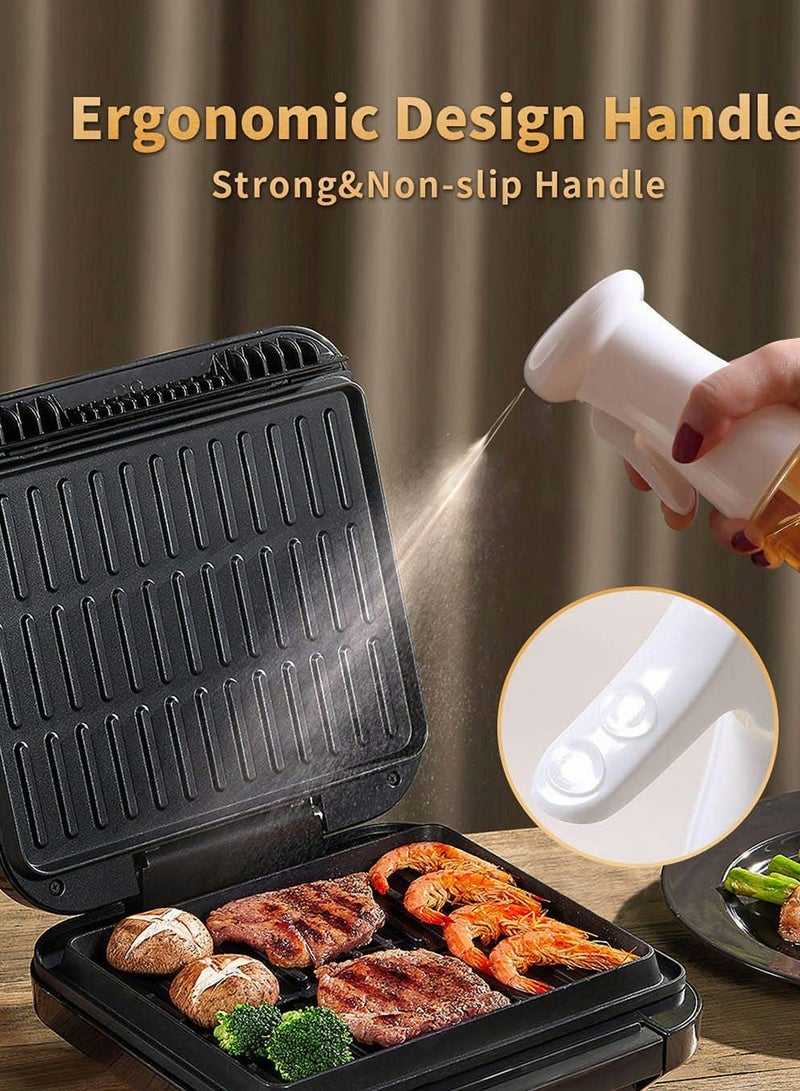 KASTWAVE Olive Oil Sprayer Mist, Spray Bottle for Kitchen Cooking Baking BBQ Grilling, 7.1oz Capacity Oil Mister Refillable Easy Control with Brush for Baking, BBQ, Salad, Frying, 2 Pack White  - Image 4