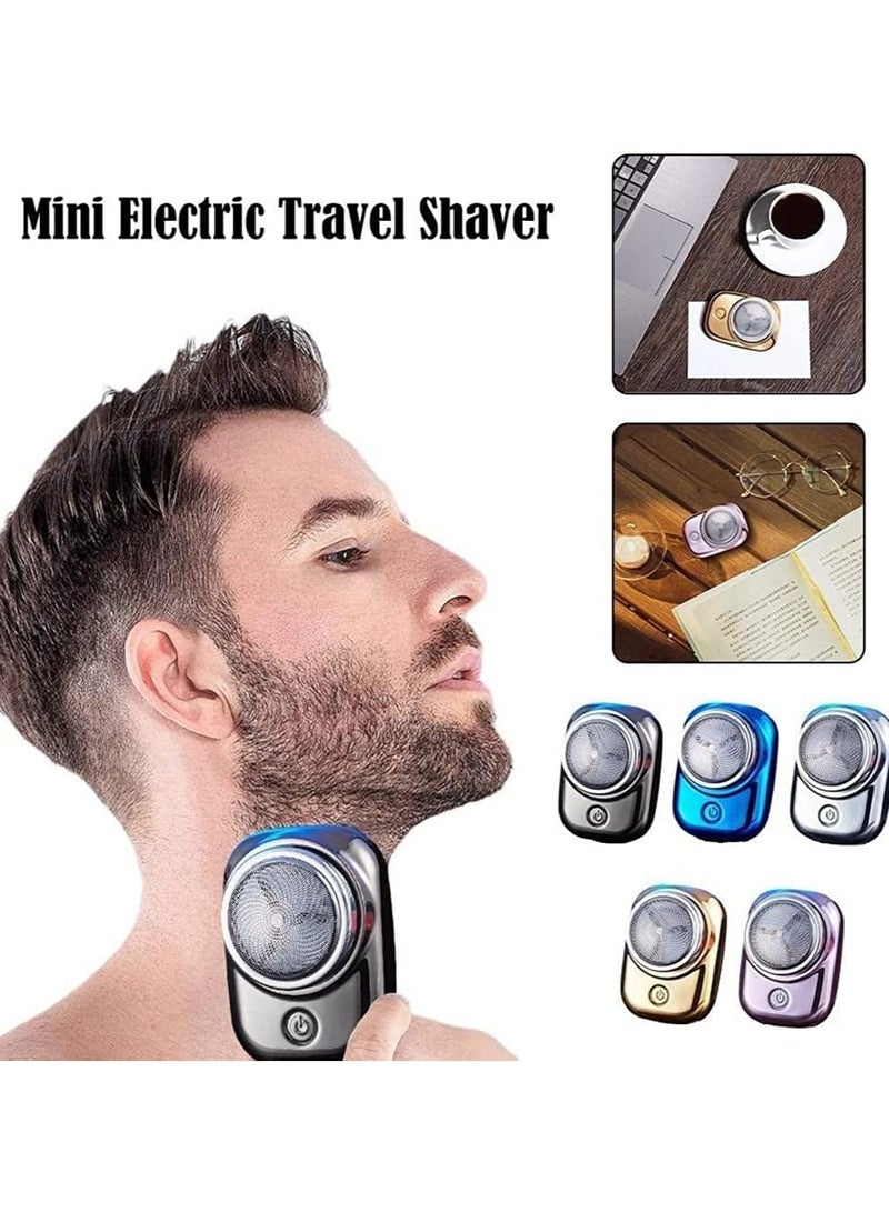 Portable Mini Electric Travel Shaver Pocket Size Washable Rechargeable Face  (Blue) - Image 3