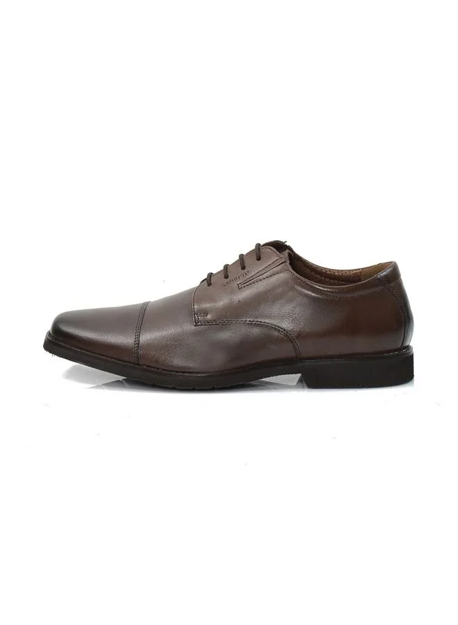 ATTILIO Men's Business Formal Casual Leather Shoes Lace-Up Round Toe Fashion Oxford Shoes With Comfort Insole