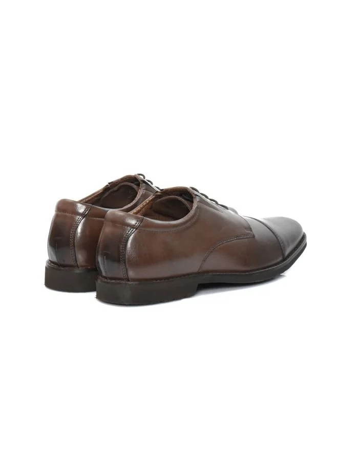 ATTILIO Men's Business Formal Casual Leather Shoes Lace-Up Round Toe Fashion Oxford Shoes With Comfort Insole