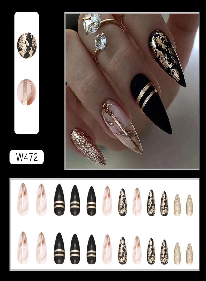 ZOONA 24PCS Everlasting French Nails Artificial Nails Art Set| Lightweight & Long Lasting| Easy To Use| Quick Fix For Festivals & Special Occasions - Image 2