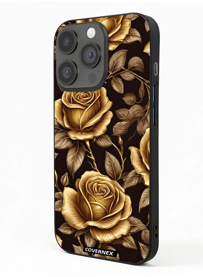 Covernex Apple iPhone 14 Pro Protective Case Cover Printed Featuring Royal Rose - Image 1