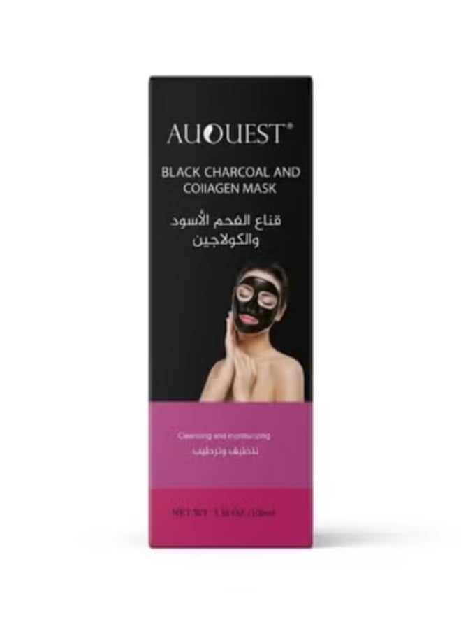 AUQUEST Black Charcoal and Collagen Mask - Cleansing and Moisturizing (100ml)