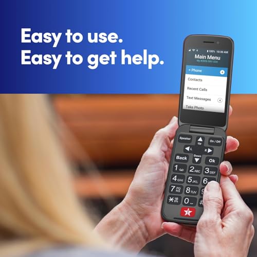 Lively هاتف ليفلي جيتر باج فليب2 - هاتف فليب لكبار السن - غير متوافق مع شركات الاتصالات الأخرى - يجب تفعيله مع خطة هاتف ليفلي - هاتف فليب أحمر - Image 3