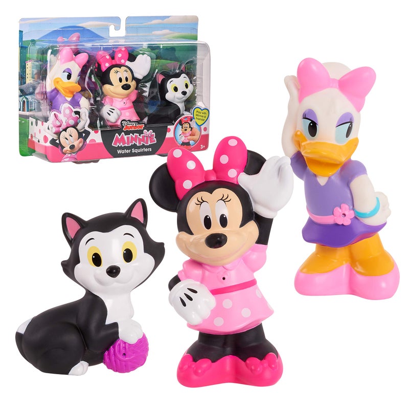 Minnie Disney Junior Minnie Mouse 3-Pack Bath Toys, Figures Include Minnie Mouse, Daisy Duck, and Figaro, Kids Toys for Ages 3 Up by Just Play - Image 1