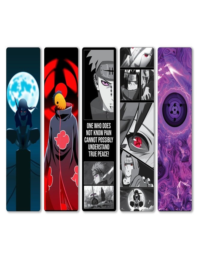 OneOclock Naruto Anime Bookmarks Pack of 5 Decorative Bookmarks - Best Anime Gift for Readers, Book Enthusiast & Friends I Anime Fans I Stationery Items, Pain | Itachi | Obito | RINNEGAN (Naruto) - Image 2