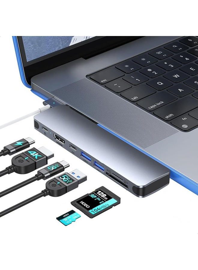 USB C Hub 4K 60Hz 7 in1 Type C to HDMI Dongle Multifunctional Adapter With Gigabit Ethernet Interface USB 3.0 Ports 100W Power SD TF Card Reader - Image 3