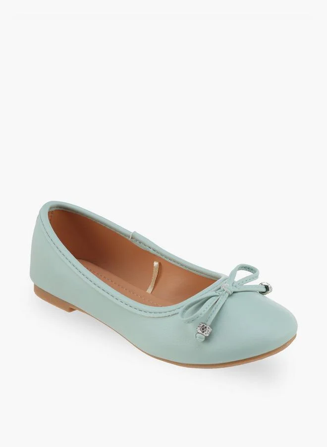 فلورا بيلا من شو إكسبرس Flora Bella Girls Bow Applique Ballerina Shoes