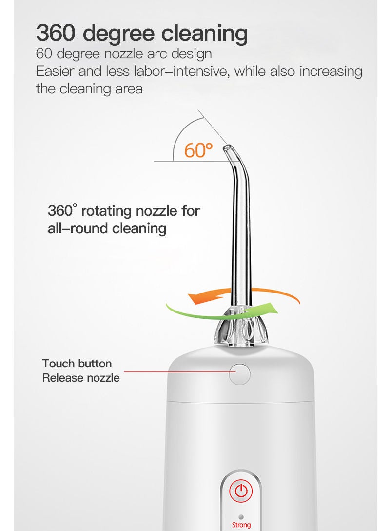 Sharpdo Water Flossing Dental Oral Irrigator 200ml Portable And Rechargeable IPX5 Waterproof Many Modes Water Cordless Flosser Teeth Cleaner For Travel & Family - Image 2