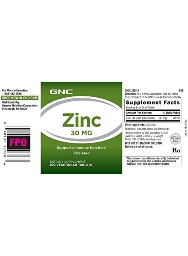 GNC Zinc 30 Mg - Image 3