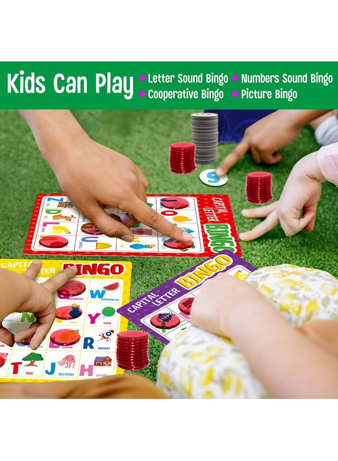 Alphabet Bingo Game Uppercase/Lowercase/Number Bingo Game Abc And 123 Bingo Board Game For Kindergarten And Preschool Kids 48 Perfect For Classroom & At Home