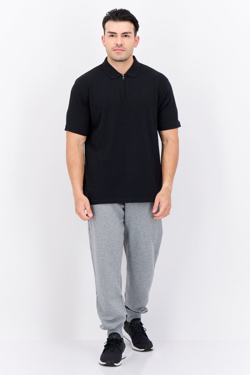 CROSSHATCH Men Regular Fit Embroidered Short Sleeves Polo, Black - Image 4