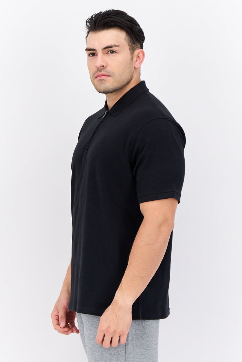 CROSSHATCH Men Regular Fit Embroidered Short Sleeves Polo, Black - Image 2