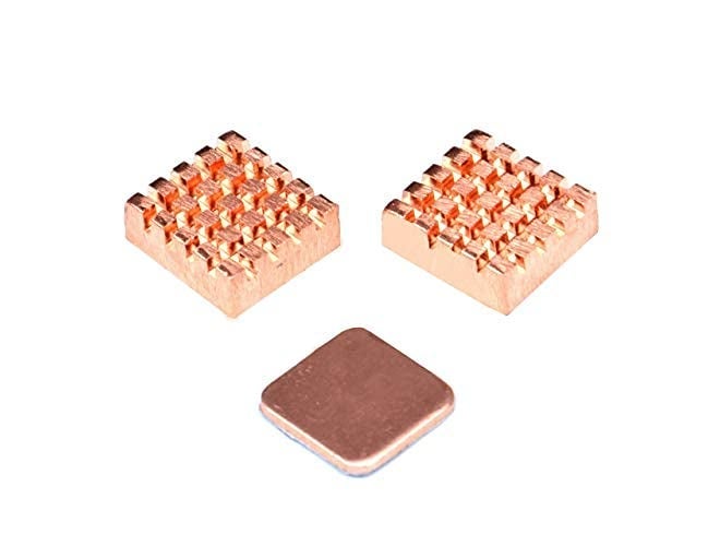 REES52 Raspberry Pi 3/ 4b Pure Copper Heat Sink + Cpu Copper - Image 1