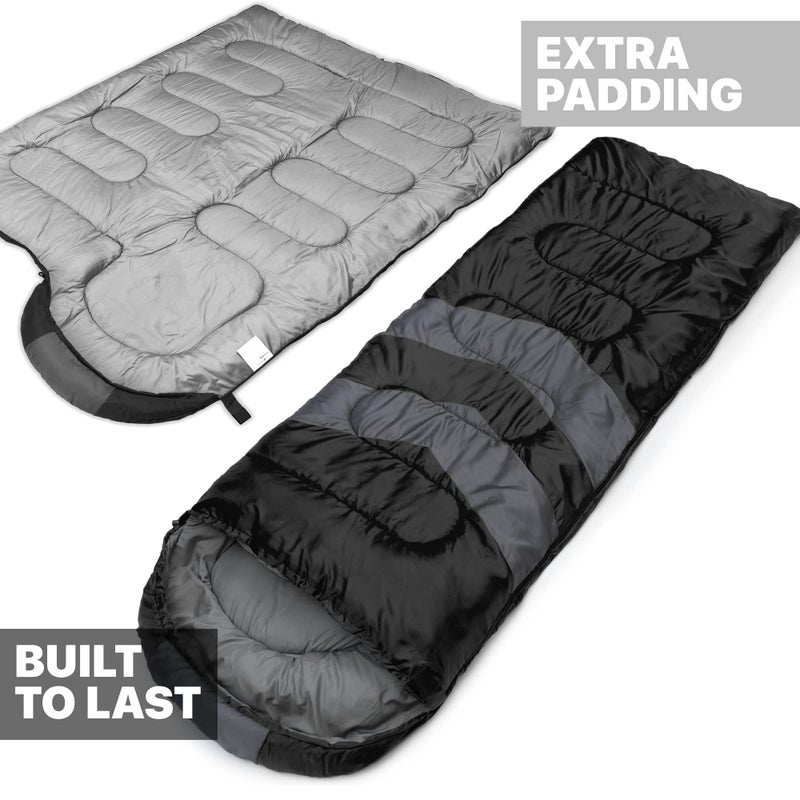 MalloMe Sleeping Bags for Adults Cold Weather & Warm - Backpacking Camping Sleeping Bag for Kids 10-12, Girls, Boys - Lightweight Compact Camping Essentials Gear Accessories Hiking Sleep Must Haves - Image 3