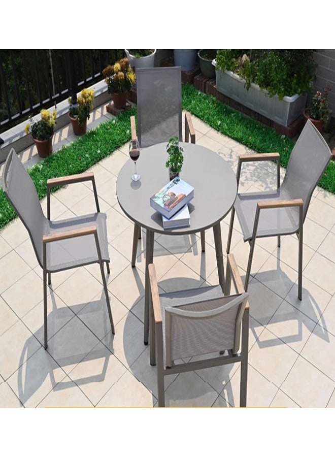 Broyhome Patio outdoor Table,Outdoor Restaurant Table,Balcony Tablefor Patio Coffee Beige color - Image 3