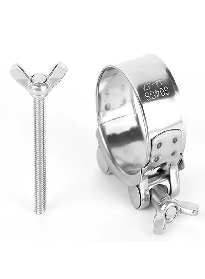 5pcs 32 35mm 304 Stainless Steel Pipe Clamps Adjustable Handle Leak Proof - Image 3