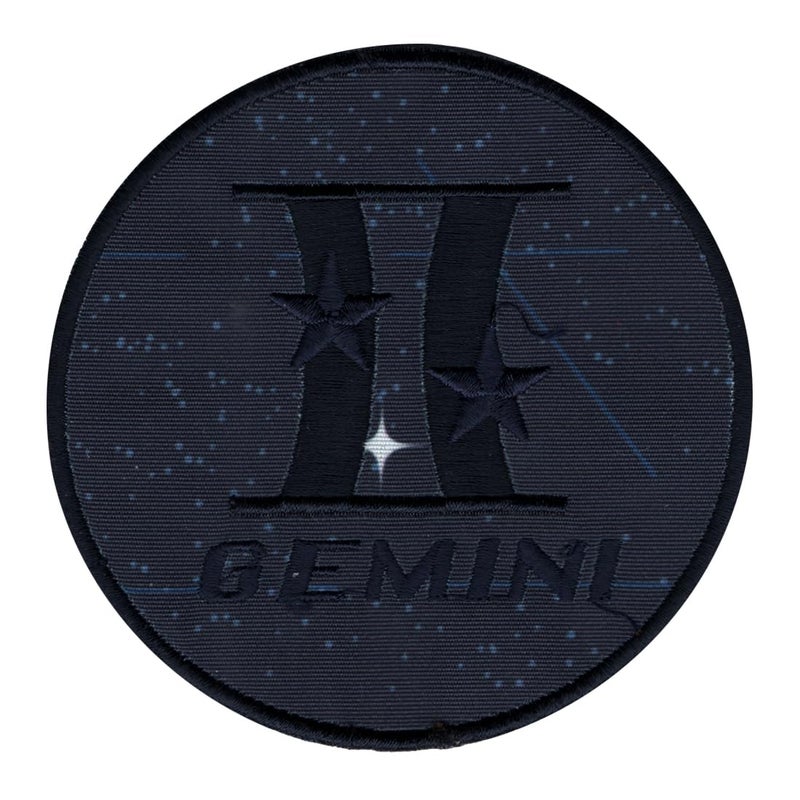 Generic Gemini Stars Applique Embroidered Sew-on Patch ; Size: 9cm x 9cm for Jackets, Caps, T-Shirts, Bags, Jeans, Pants, Outdoor Clothing ; Imported from Malaysia (1 Piece). (Code: M-30)  - Image 1