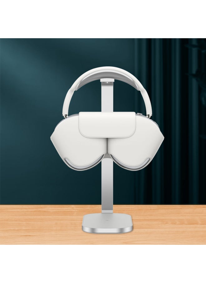 Generic - Product Wireless Charging Earphone Stand Headset Stand Headset Aluminum Metal Stand Airpods Max-Color:Wireless Charging Silver White Model (15w) - Image 1