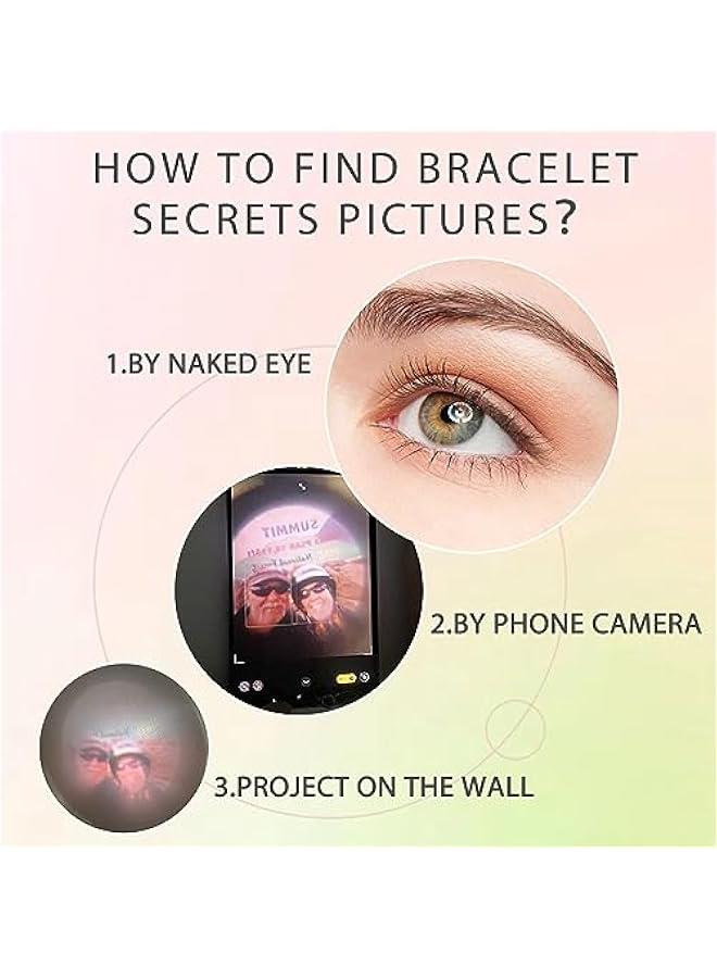 Arabest Custom Bracelets with Photos, Projection Bracelet with Picture inside, Picture Bracelet Personalized Photo, Anniversary Memorial Gifts for Women/Men/Couple/Family/Friend/Dog/Cat - Image 3