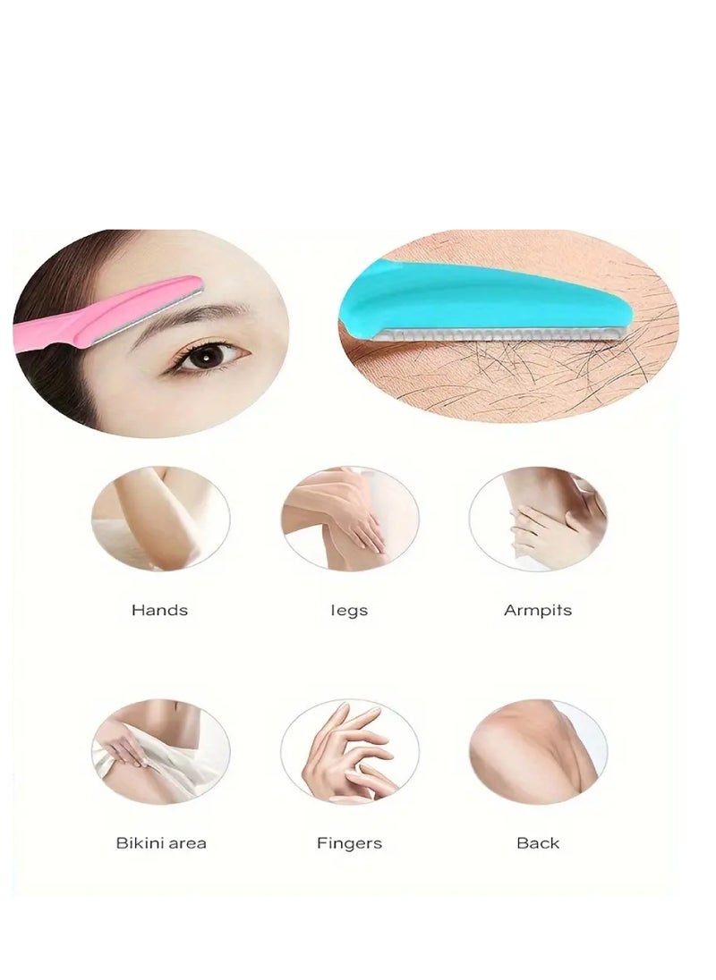 BOLAND LAURA Flamingo Razors for Women Facial and Body Hair Removal 3 Blades Yellow/Pink/Purple 6pcs  - Image 3