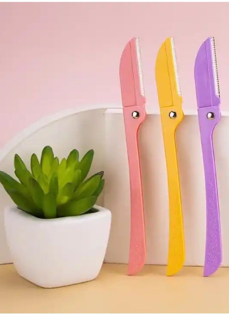 BOLAND LAURA Flamingo Razors for Women Facial and Body Hair Removal 3 Blades Yellow/Pink/Purple 6pcs  - Image 5