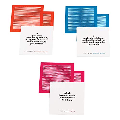 TableTopics Family Conversation Pack Card Game - 120 Conversation Starter Cards for Family Connection, Engage Kids at Dinner Table or on Roadtrips, Boxed Set of 3 Topics - Image 3