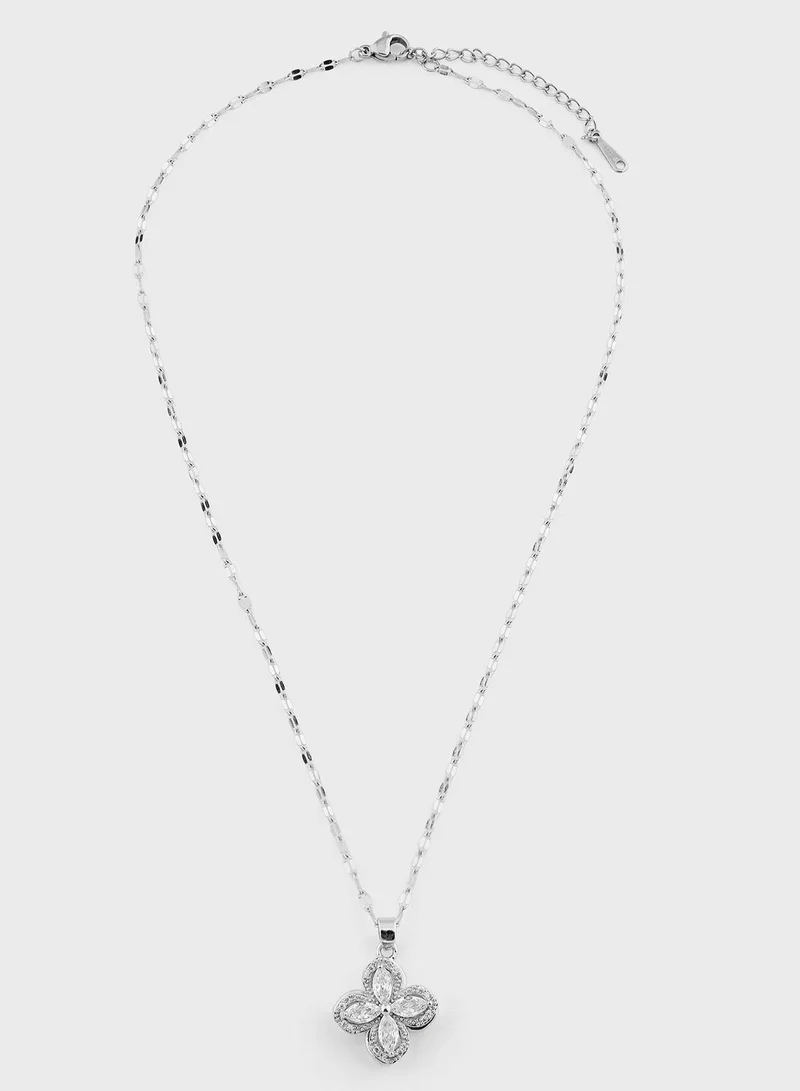 ايلا ليمتد اديشن Floral Diamante Pendant ,Ring & Earring Set