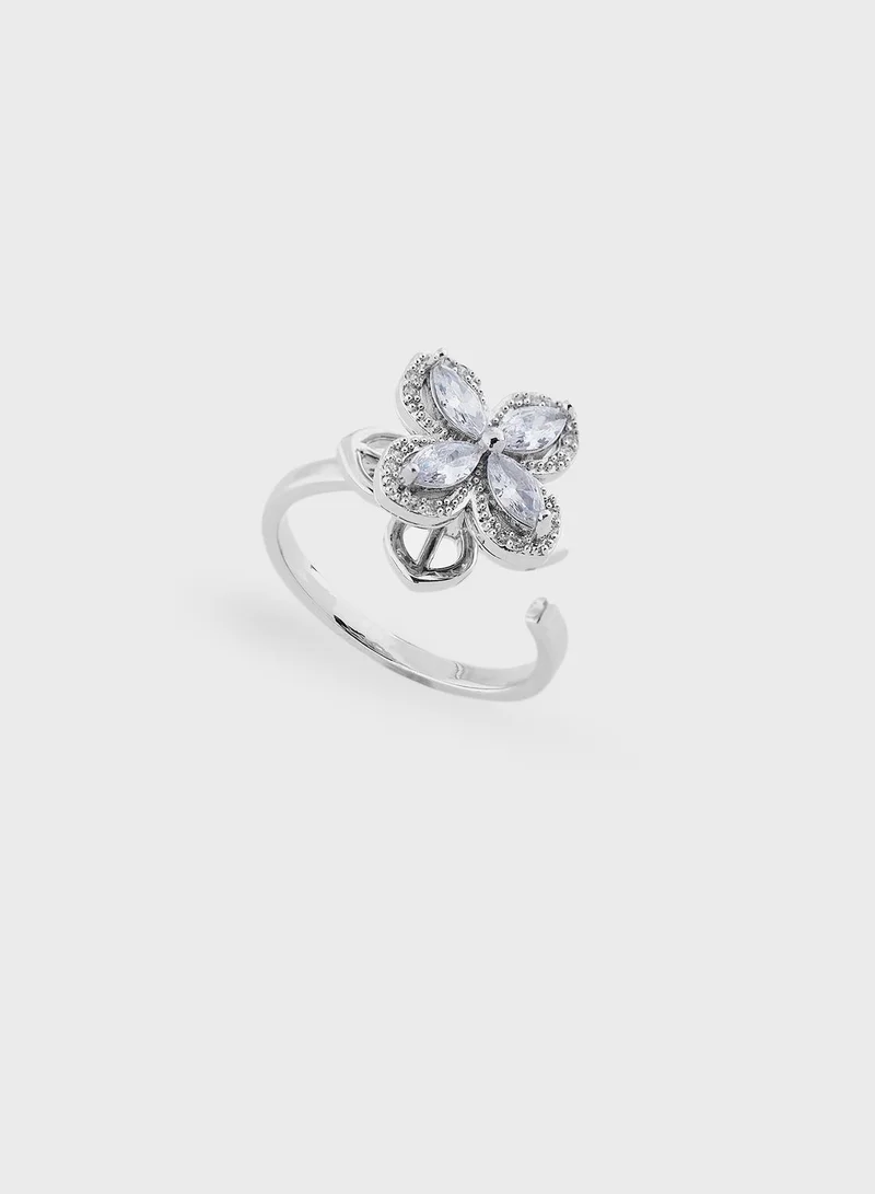 ايلا ليمتد اديشن Floral Diamante Pendant ,Ring & Earring Set