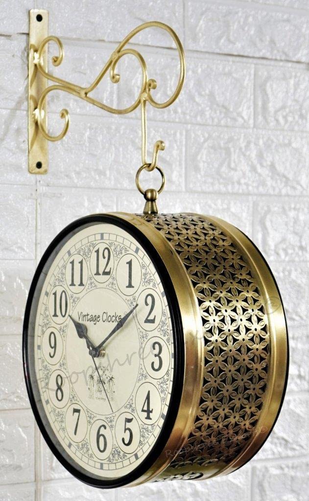 Vintage Clock Handcrafted Double Side Wall Clock 1 Year Warranty / 65560-12-WCH - Image 3