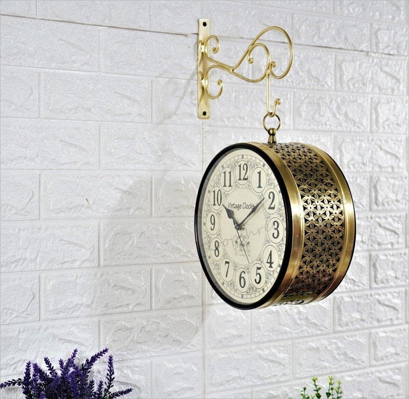Vintage Clock Handcrafted Double Side Wall Clock 1 Year Warranty / 65560-12-WCH - Image 5