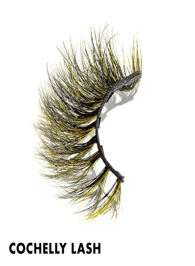 MoxieLash - Cochelly Lash - Premium Colorful Magnetic Eyelashes - Black and Yellow Blend - 5 Magnet Lash Band - Big, Bold & Beautiful - Eyeliner Sold Separately - Image 2