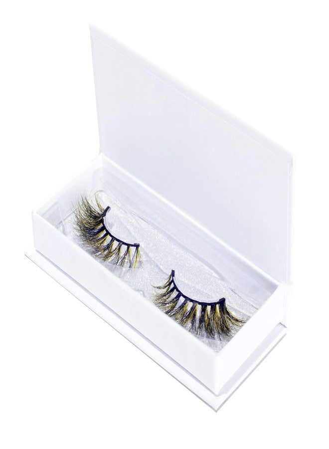 MoxieLash - Cochelly Lash - Premium Colorful Magnetic Eyelashes - Black and Yellow Blend - 5 Magnet Lash Band - Big, Bold & Beautiful - Eyeliner Sold Separately - Image 5