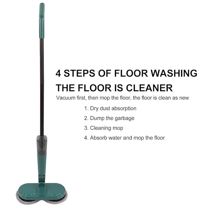 FEXMY Cordless Electric Mop 60 Mins Powerful 90 Degree Electric Spin Lightweight Rechargeable Microfiber Pads Floor Scrubber High Cleaning Efficiency Hardwood Tile Laminate Floors  - Image 3
