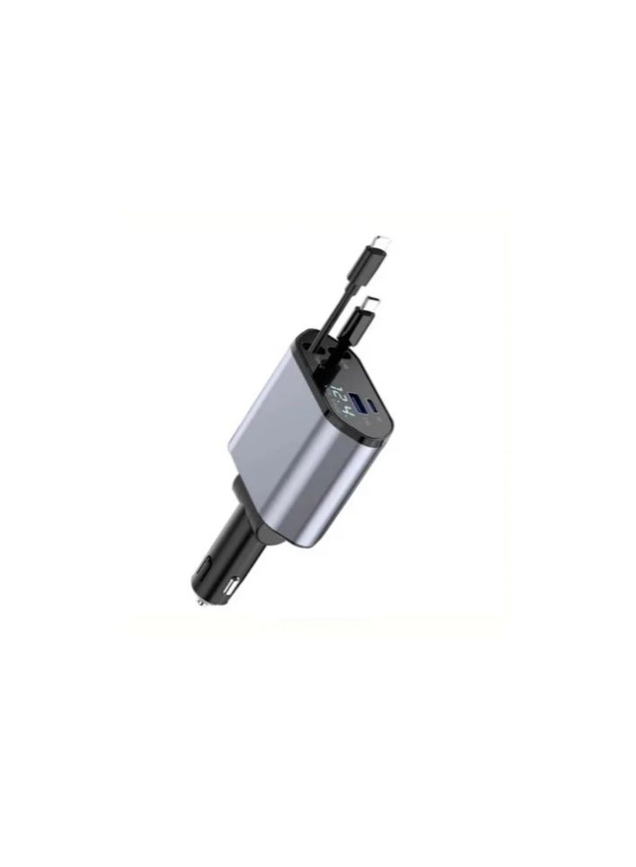 Retractable 4in1 Car Charger - Image 1