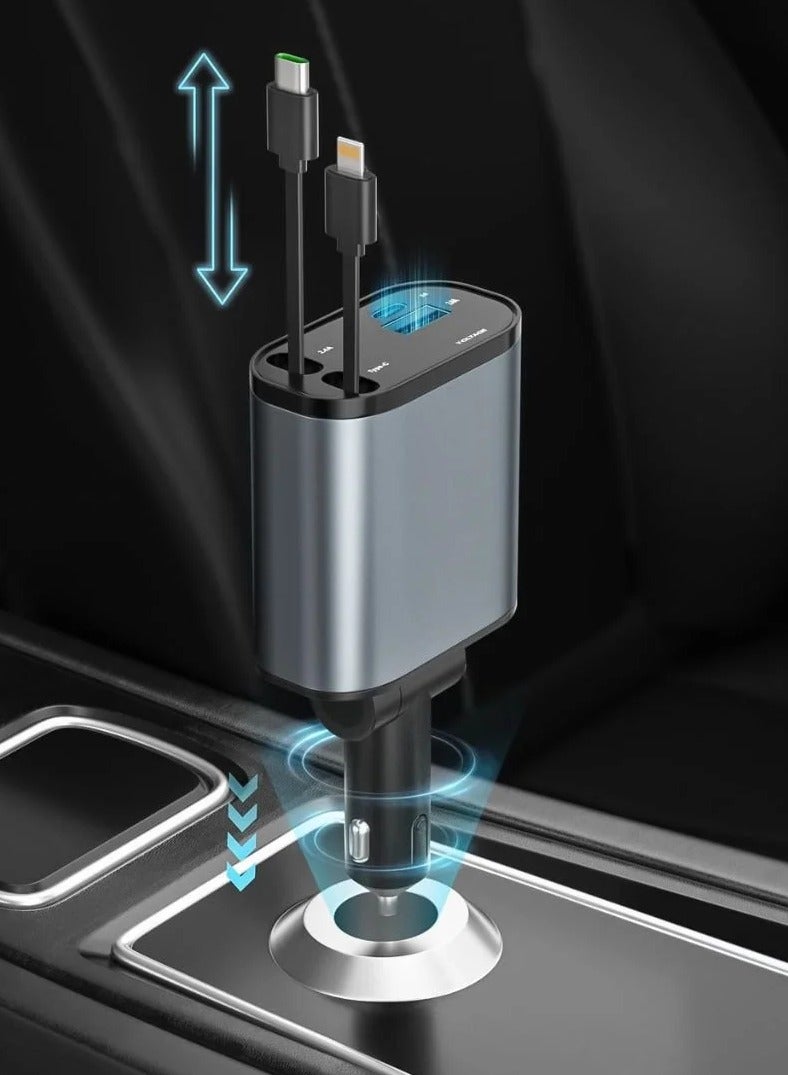 Retractable 4in1 Car Charger - Image 2