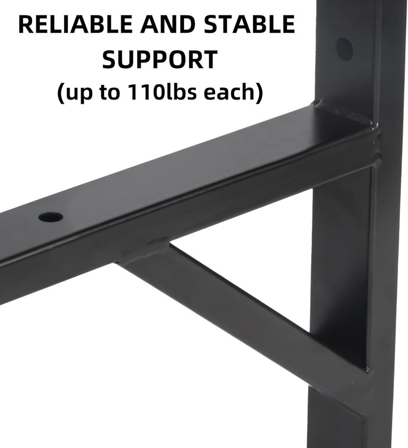 Nbguigdstr Heavy Duty Dual PA Speaker Wall Mount Brackets Supports up to 110lbs,PA Speaker Wall Stands Pair,Speaker Holder/Pole/Bar/Sound System Wall Mounting,DJ Truss Speaker Mounts(Black) - Image 4