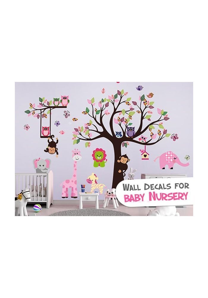 DEKOSH Kids Pink Jungle Theme Wall Decal - Image 5