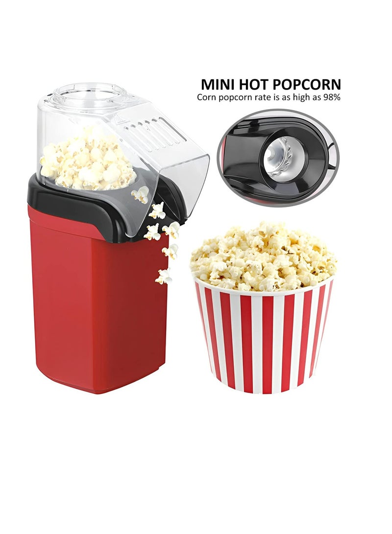 Excefore Hot Air Popcorn Popper Machine, Mini Air Popper Popcorn Maker, Electric Popcorn Maker, 2 Minute Fast Popcorn Machine with Measuring Cup, No Oil BPA Free Air Popper for Home Movie, Party - Image 5
