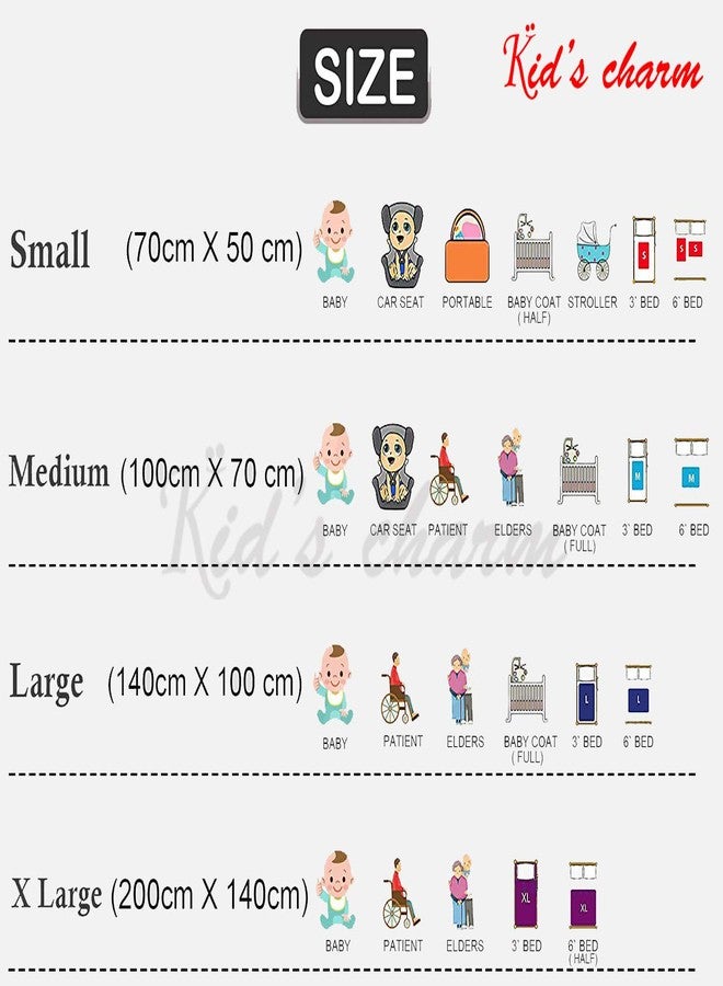 Kid's Charm كيدز تشارم - حصيرة/واقي سرير/ملاءات جافة ماصة مقاومة للماء وقابلة لإعادة الاستخدام (100 سم × 70 سم، متوسطة) - أزرق طاووسي - Image 5